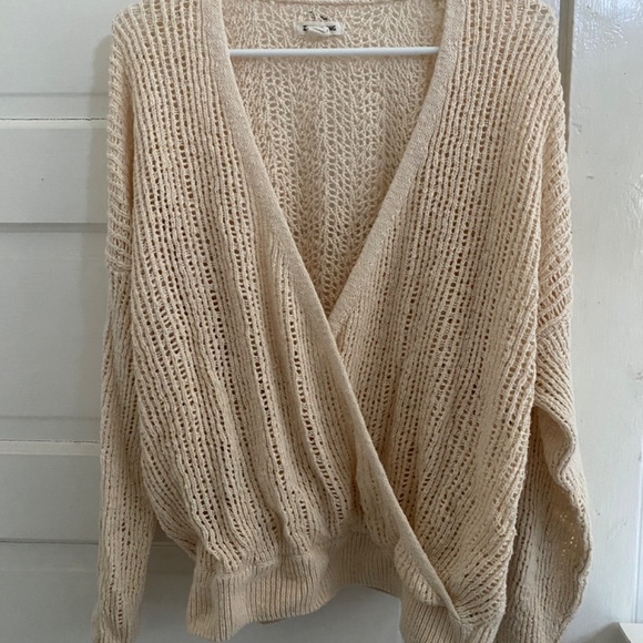 Billabong White Cap Sweet Bliss Surplice Sweater - Picture 3 of 3